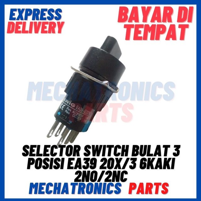 [SWI-9067] SELECTOR SWITCH BULAT 3 POSISI EA39 20X/3 16MM 6KAKI 2NO/2NC