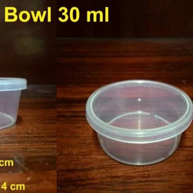 Cup saos sambal plastik 30ml(isi 50set plus tutup)