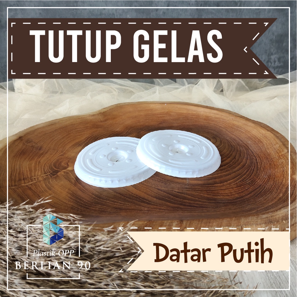 Tutup Cup Minuman Putih Datar Tutup Gelas Plastik Datar Putih Untuk Cup Ukuran 10oz 12oz 14oz 16oz