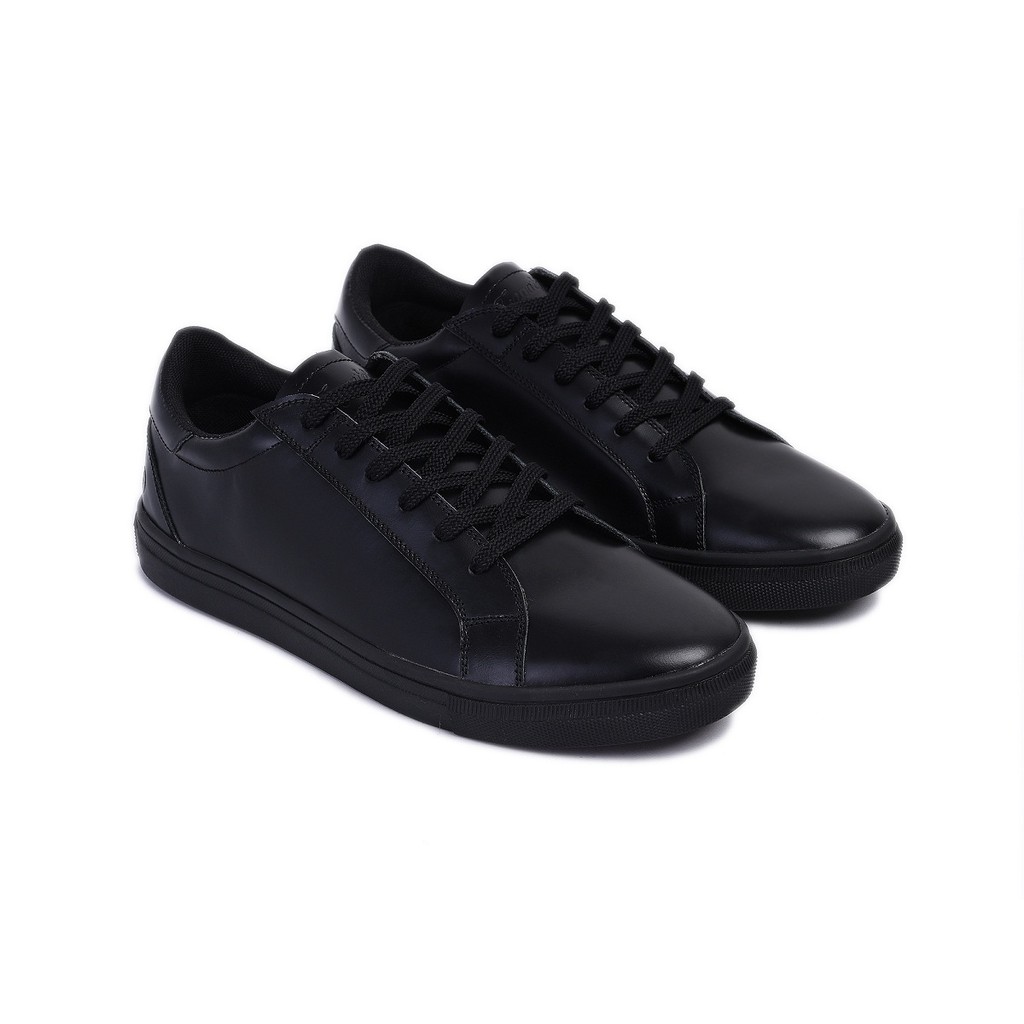 Blanco Black | Sepatu Sneakers Kulit Asli Hitam Casual Kasual Polos Ori Footwear | FORIND x Zapato