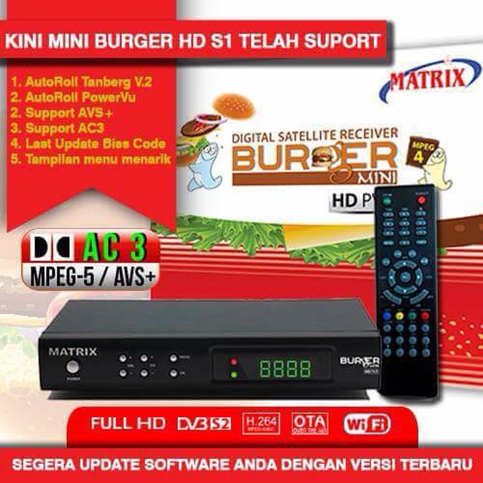 Jual Receiver Matrix Burger HD Mini S1 Murah