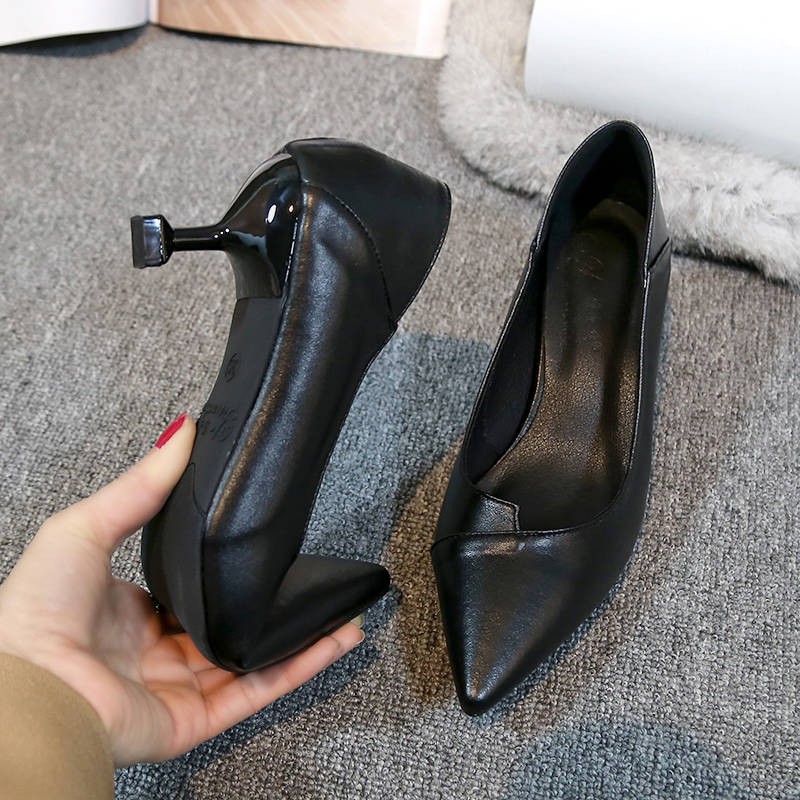 soft leather high heels