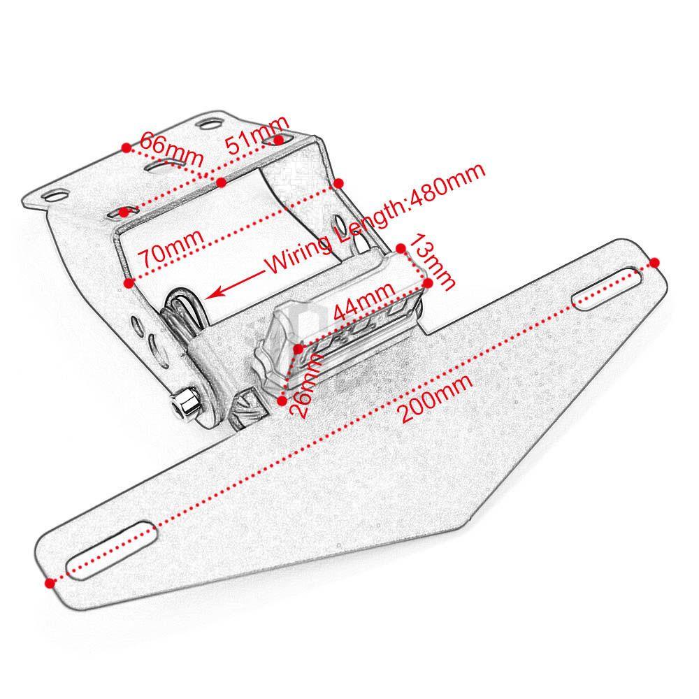 Populer Dudukan Plat Nomor Belakang Motor Bracket Lampu Belakang Plat Frame Plat Nomor Braket Belakang Braket Plat Lipat