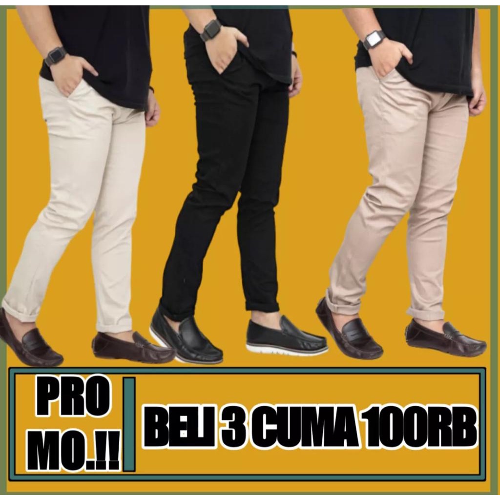 PROMO SPECIAL BELI 1 GRATIS 2 / PROMO 3 PCS 100 CELANA CHINOS PAJANG PRIA / CELANA CHINO PANJANG / CELANA PRIA / CELANA CHINOS PANJANG PRIA TERLARIS / CELANA CHINO PANJANG PRIA DISCOUNT SPECIAL / CELANA CHINOS PRIA ORIGINAL /ENJOY-FASHION