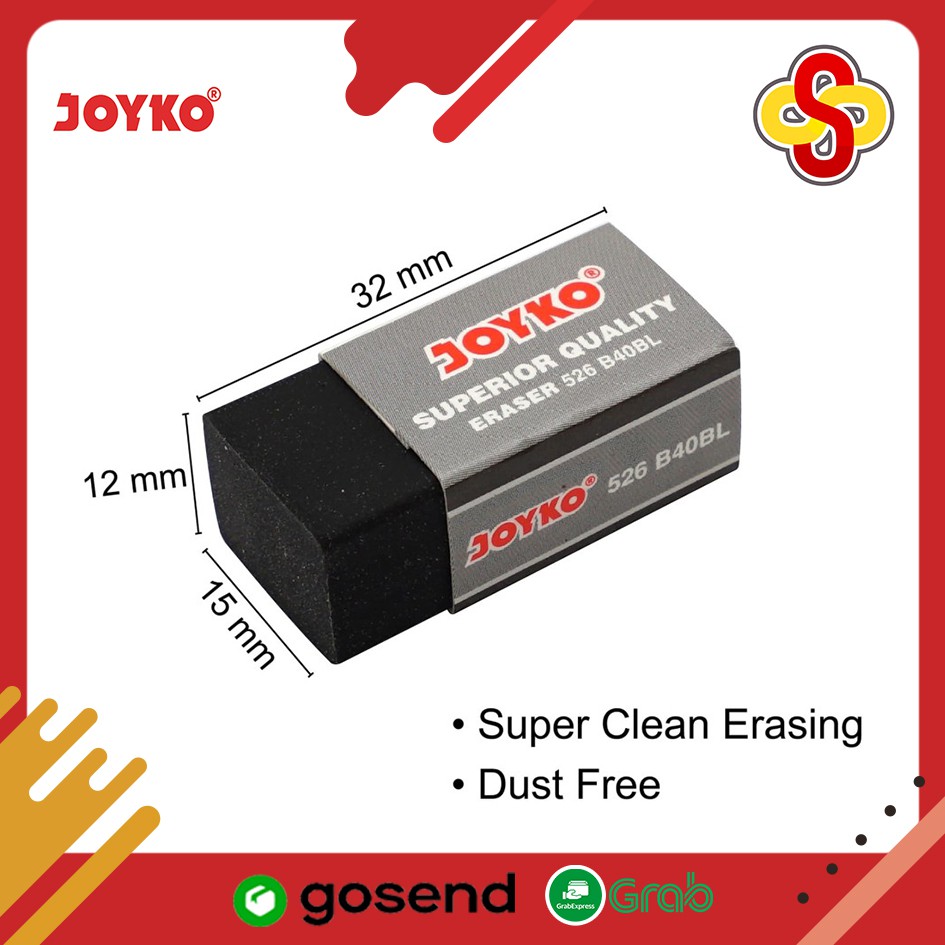 

Penghapus / Eraser Joyko 526 B40BL Hitam