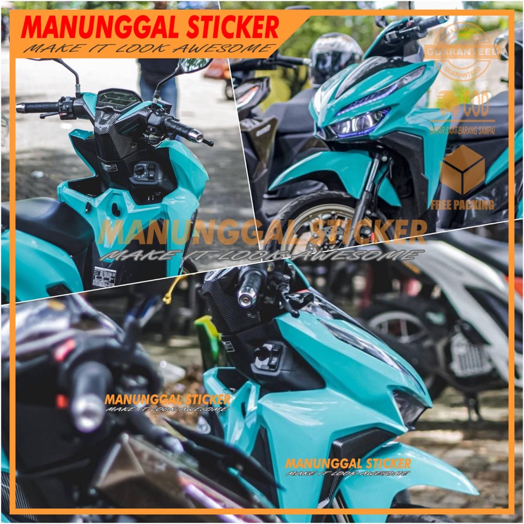 Skotlet Motor Biru Tosca Glossy Aksesoris Body Kendaraan