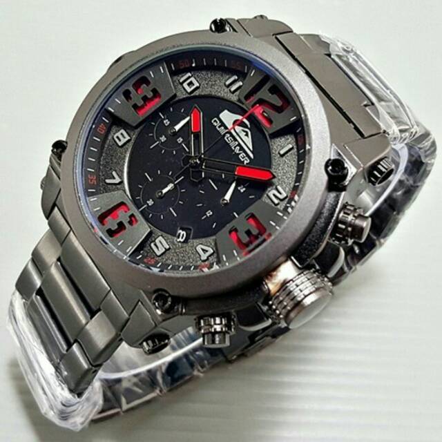 Jam Tangan Pria Quiksilver Rantai Chrono Aktif Premium