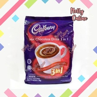 

(BISA COD) Cadbury Hot Chocolate Drink 3in1 Bag Sachet Minuman Cokelat 15 x 30g - Kemasan lama