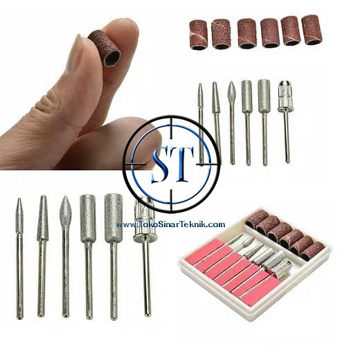 Mata Poles Diamond Set 3mm 6 Amplas Roll Aksesoris Mini Gerinder Asah Refill Bor Mini grinder
