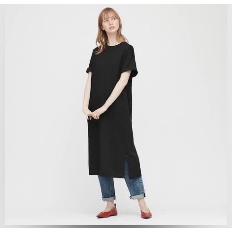 UNIQLO WOMEN GAUN T PANJANG MERCERIZED