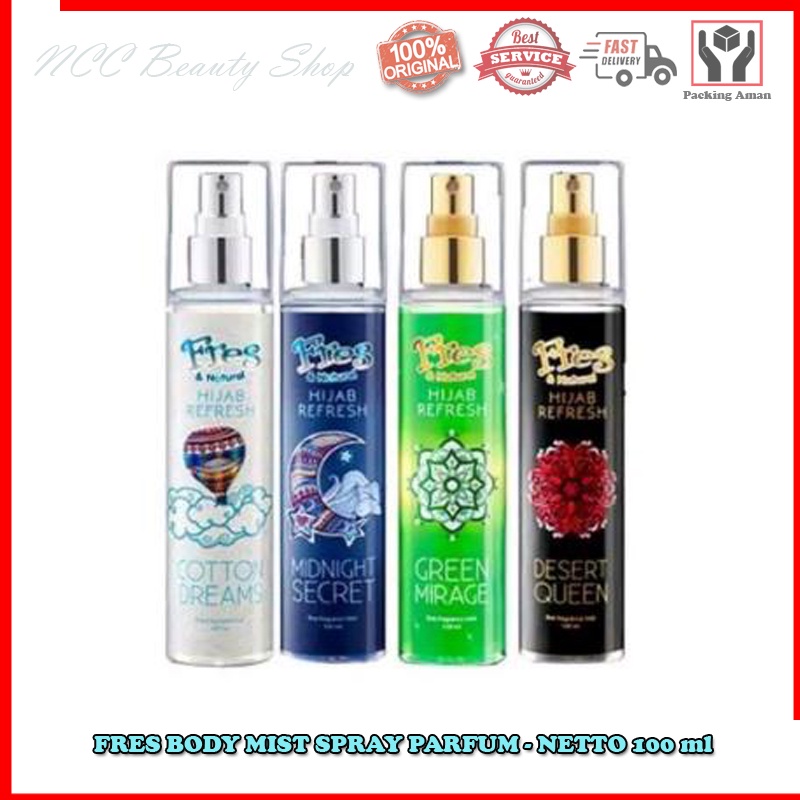 * NCC * Fres &amp; Natural Body Mist Parfum Spray Cologne Perfume Hijab Fresh Dessert Collection - Netto 100 ml