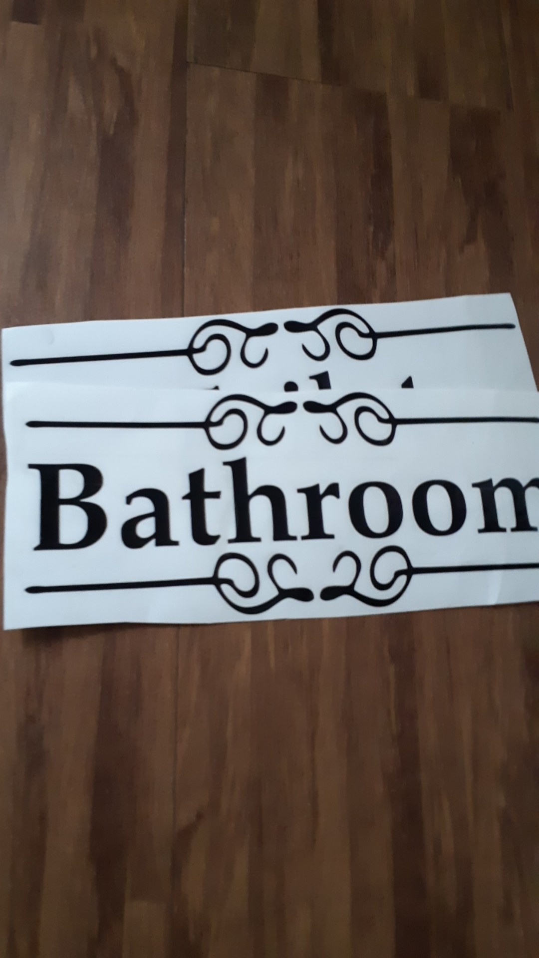 Wall Stiker Pintu Kamar Mandi Toilet Cutting Sticker Dekorasi Rumah