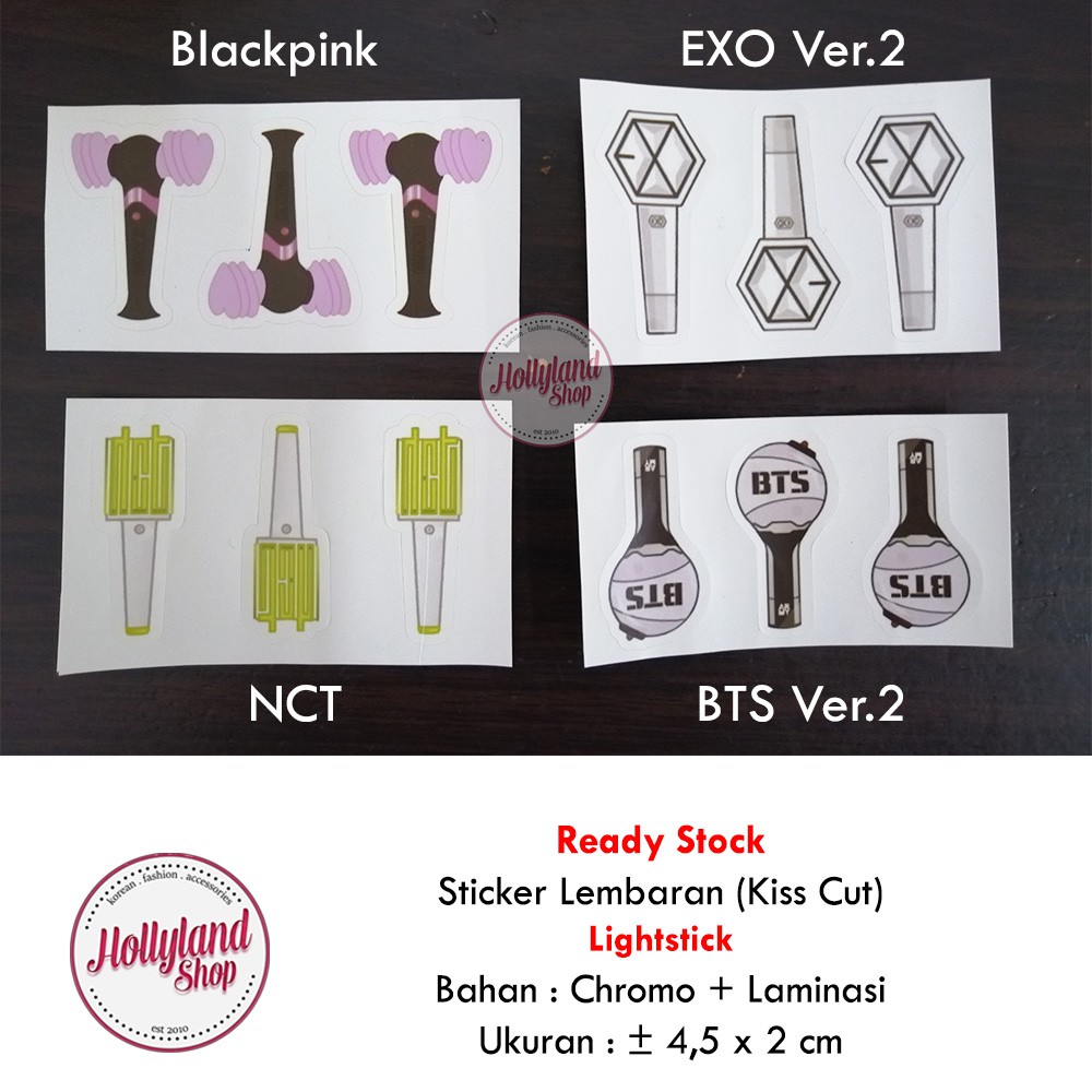 

Sticker Lembaran Lightstick KPOP Group - Part 1 (5 lembar) Unofficial