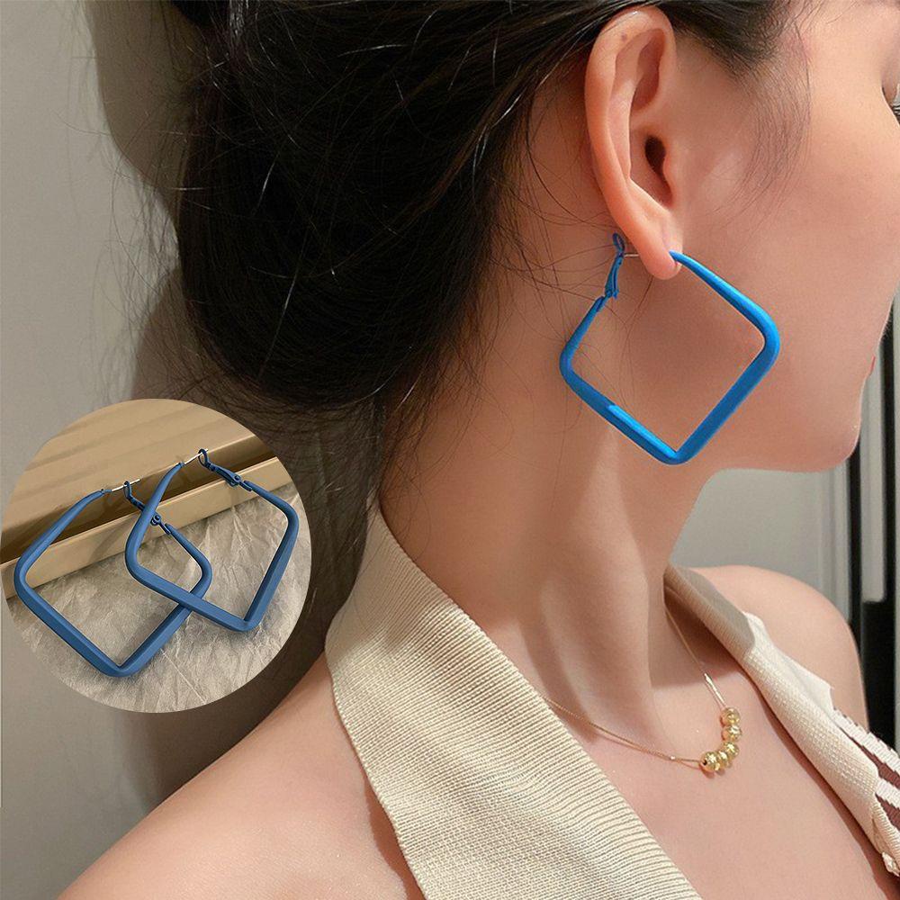 Suyo Anting Untuk Wanita Perhiasan Hadiah Trendi Rantai Anting Geometris Menjuntai Stud Earrings