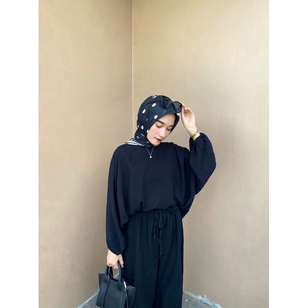 Binar Basic Blouse Polos / Blouse Putih / Blouse Polos / Blouse Polos Wanita / Blouse Putih Polos / Blouse Hitam - Baju Putih Atasan Wanita Blouse - Blouse Hitam Wanita - Blouse Hitam Polos