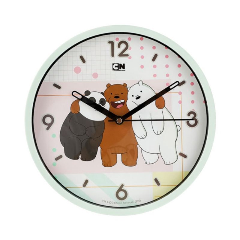 MINISO Jam Dinding We Bare Bears Colection Diameter 11,7x16 Cm