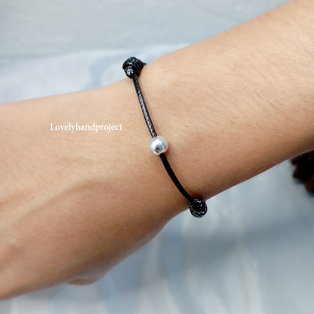 (2pcs) Gelang Tali Couple Minimalist Simple Beads Mutiara Bahan Tebal TIny Persahabatan Lembut Vintage Style Bracelet | Gelang Murah Bagus Lucu