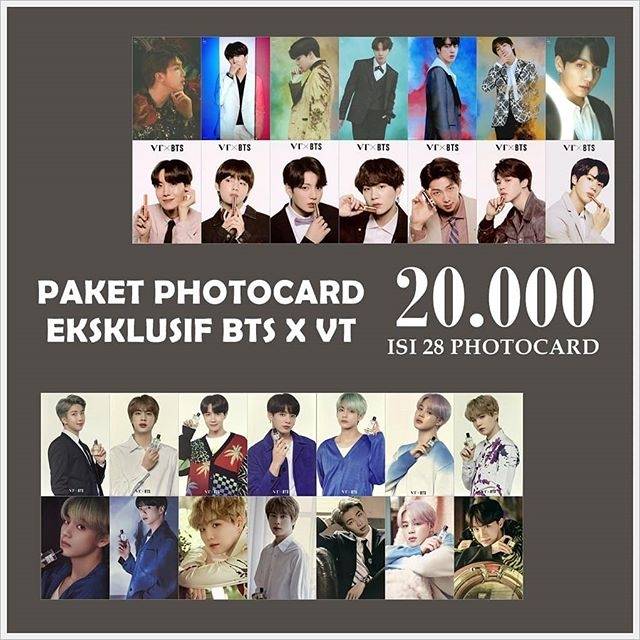 PAKET PHOTOCARD EKSKLUSIF BTS X VT