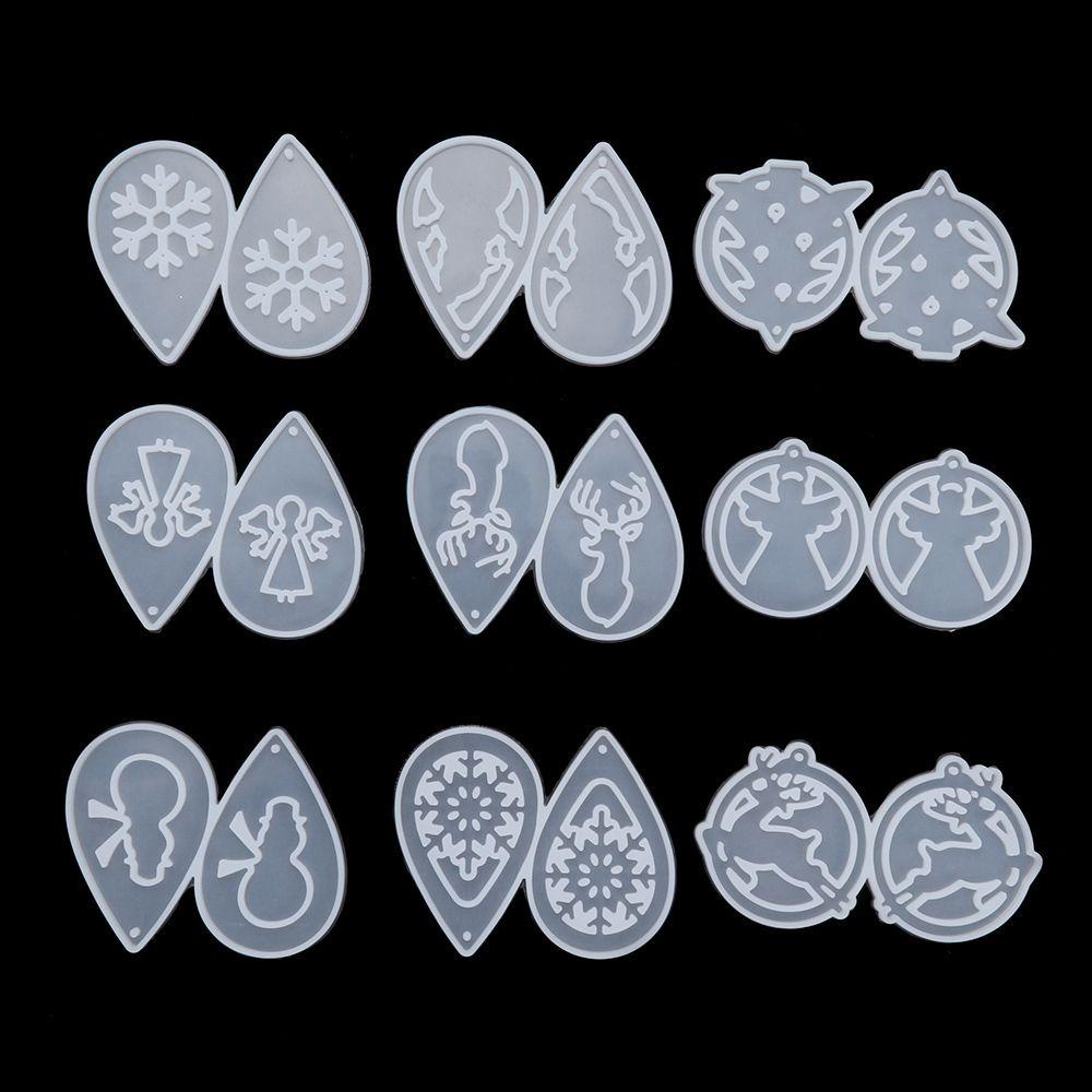 Solighter Anting Cetakan Resin DIY Membuat Perhiasan Alat Menjuntai Kristal Resin Silikon Cetakan