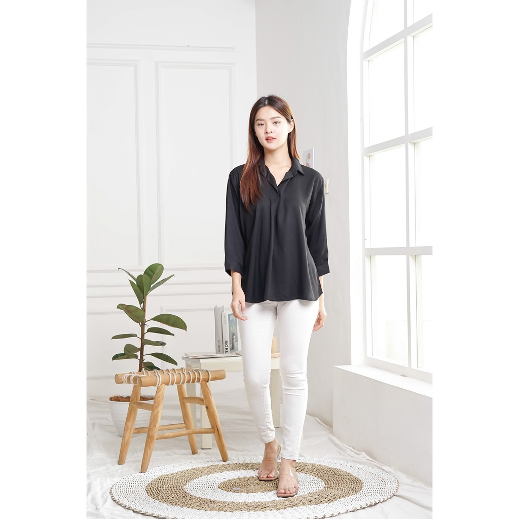 Sundays Attire - VENICE BLOUSE / Atasan Wanita Berkerah Lengan 3/4