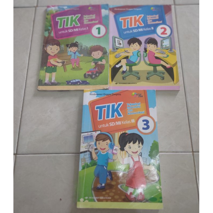 

Buku bekas T I K kelas 1, 2, 3 SD Erlangga