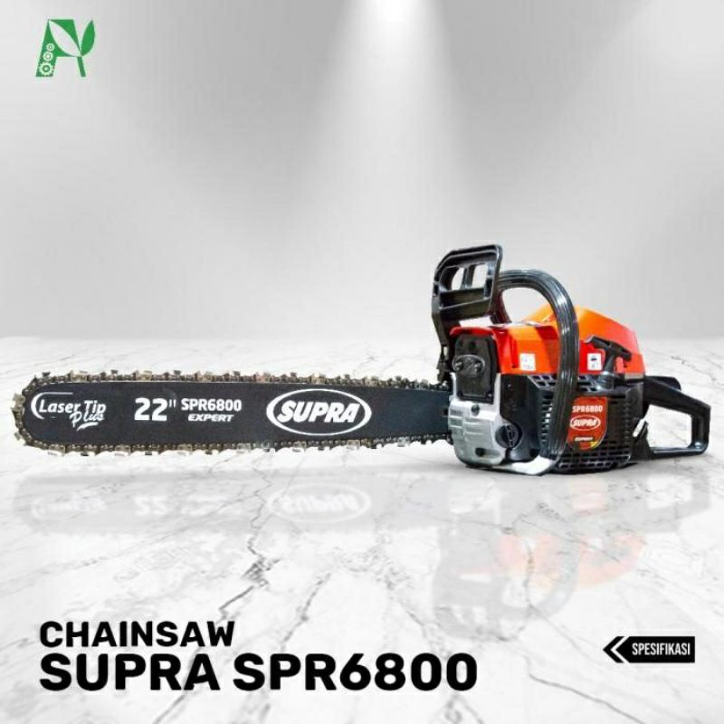 SUPRA SPR 6800 Mesin chain saw 22 inch bar laser gergaji pohon