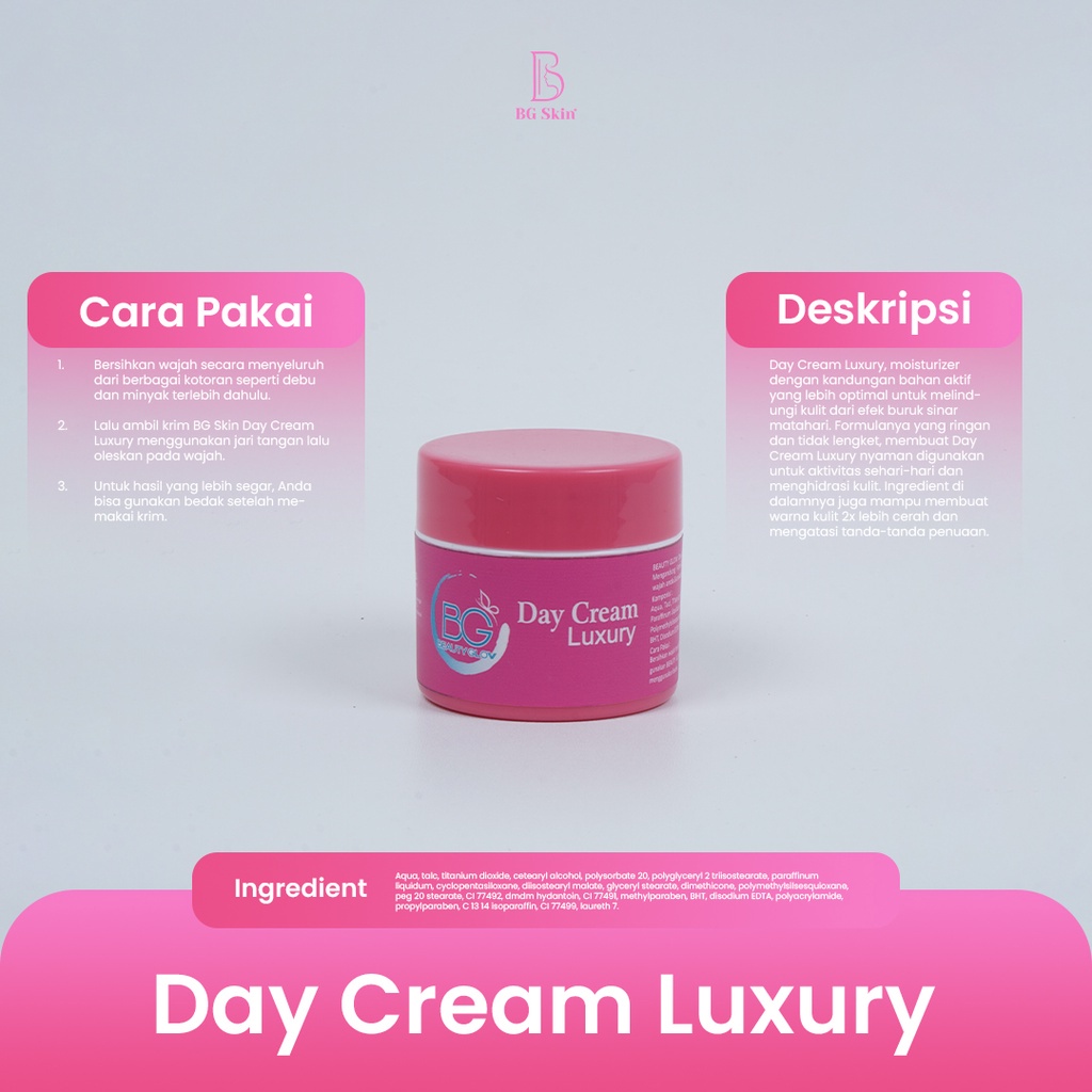 BG SKINCARE - DAY CREAM LUXURY - BG SKIN ORIGINAL 100% - BG SKIN