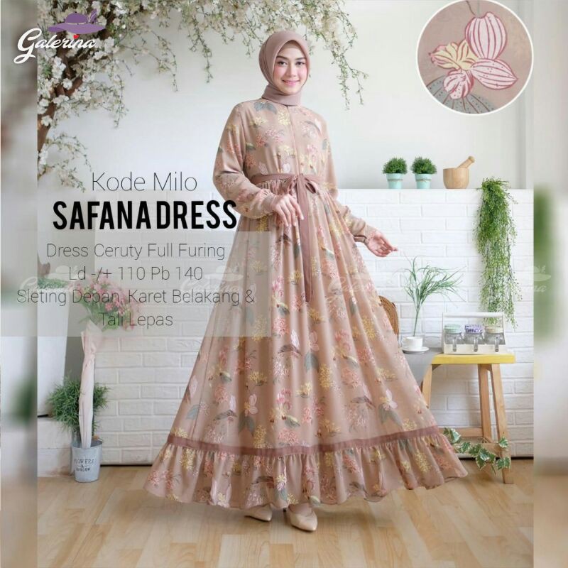 SAFANA DRESS / BY GALERINA / BAHAN CERUTY FULL FURRING / 270221