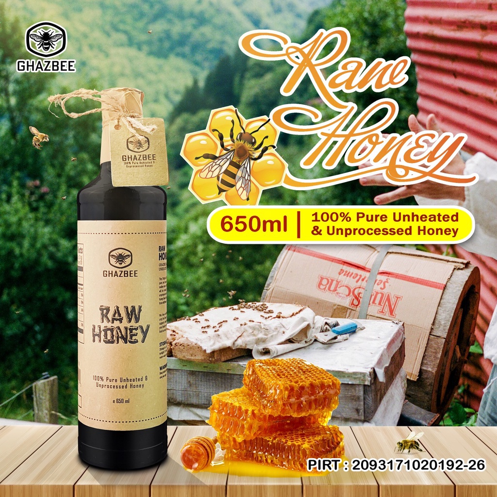 

Madu Ghazbee / Madu Lebah Hutan / 100% RAW NATURAL HONEY 900ml