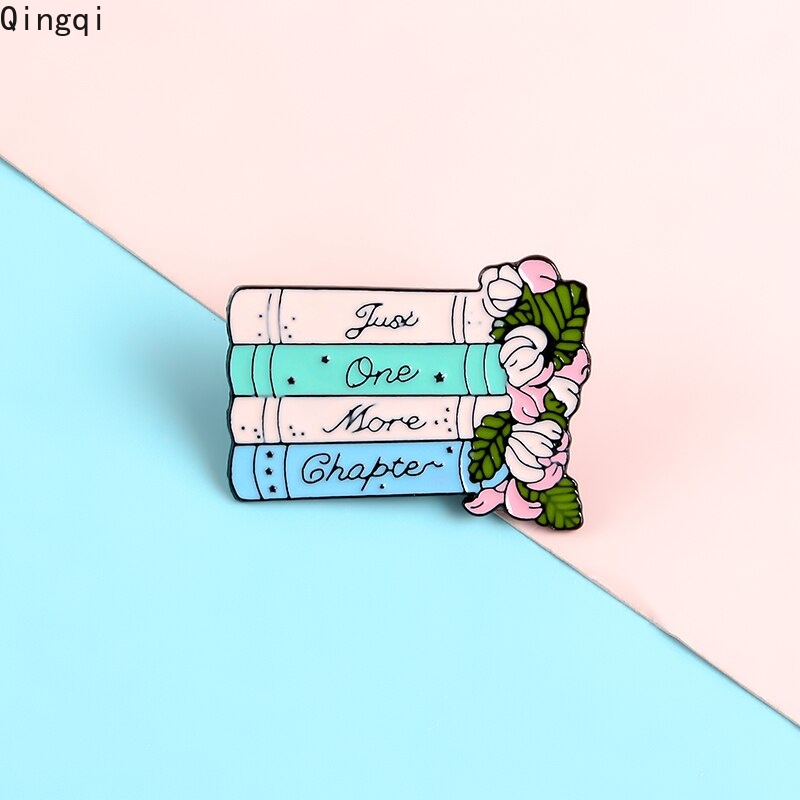 Bros Pin Enamel Desain Buku Bunga Just One More Chapter Untuk Pakaian Anak