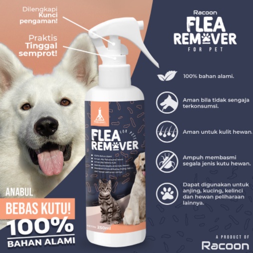 RACOON Paket Spray Anti Kutu Hewan Anjing Kucing Flea Repellent Obat