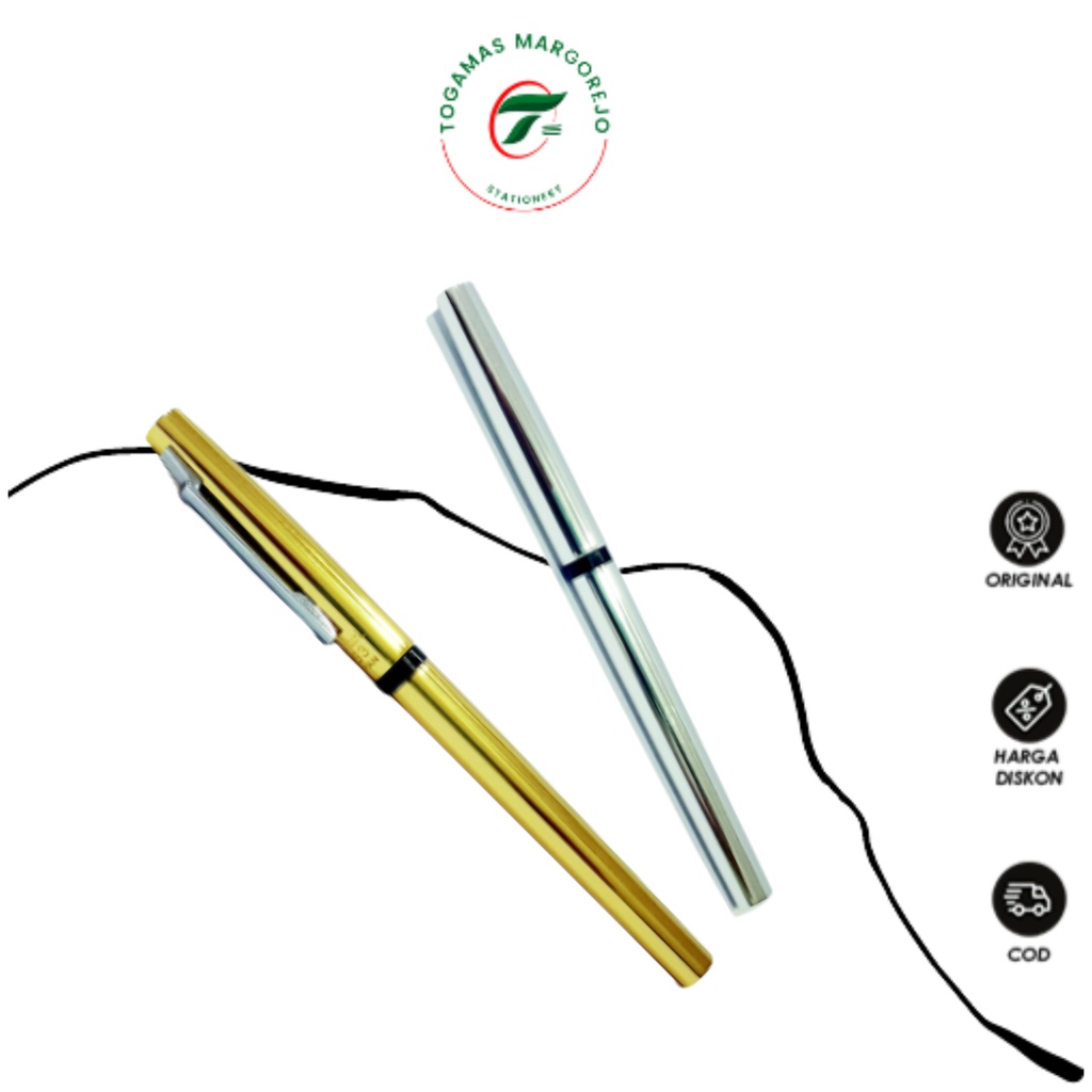 

ORIGINAL !! BALLPEN RS3 ROLLINGPEN SILVER/GOLD PENTEL