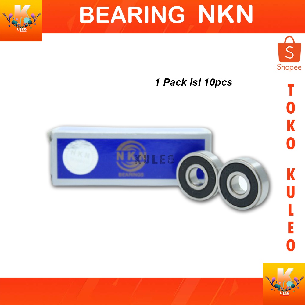 Bearing 608 Rs (Tutup karet) merk NKN - Ball bearing 608 2RS NKN