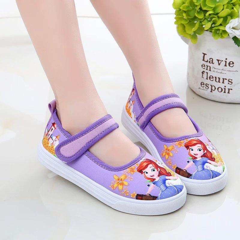 DINDA - sepatu anak perempuan terbaru 2020 slip on putri sofia warna biru dan pink ukuran 31-35