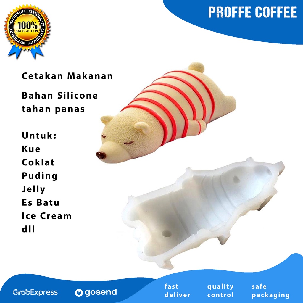 cetakan beruang cetakan kue coklat puding es batu cetakan anjing cetakan polar bear cetakan silikon