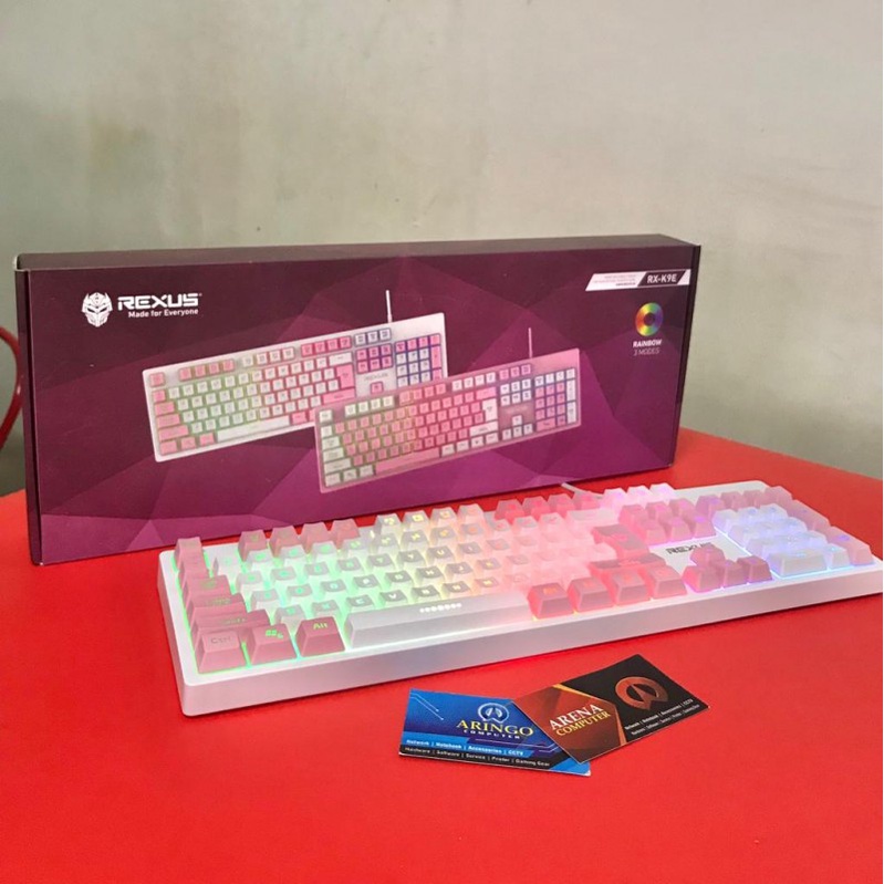 Keyboard Rexus GAMING BATTLEFIRE K9E WHITE PINK RA