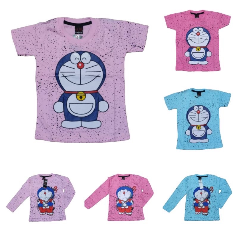 Kaos kids Doraemon pendek anak 3-8 thn Termurah