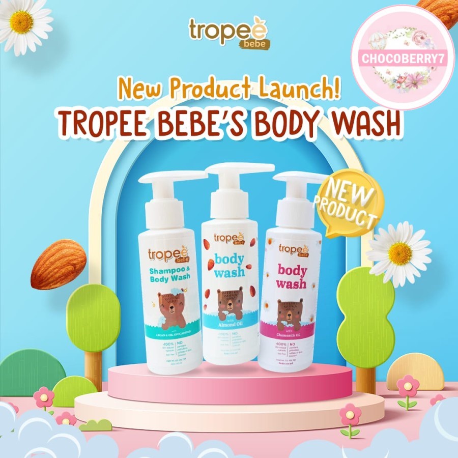 Tropee Bebe 2 in 1 Shampoo &amp; Body Wash 100 mL Sampo &amp; Sabun Mandi Anak