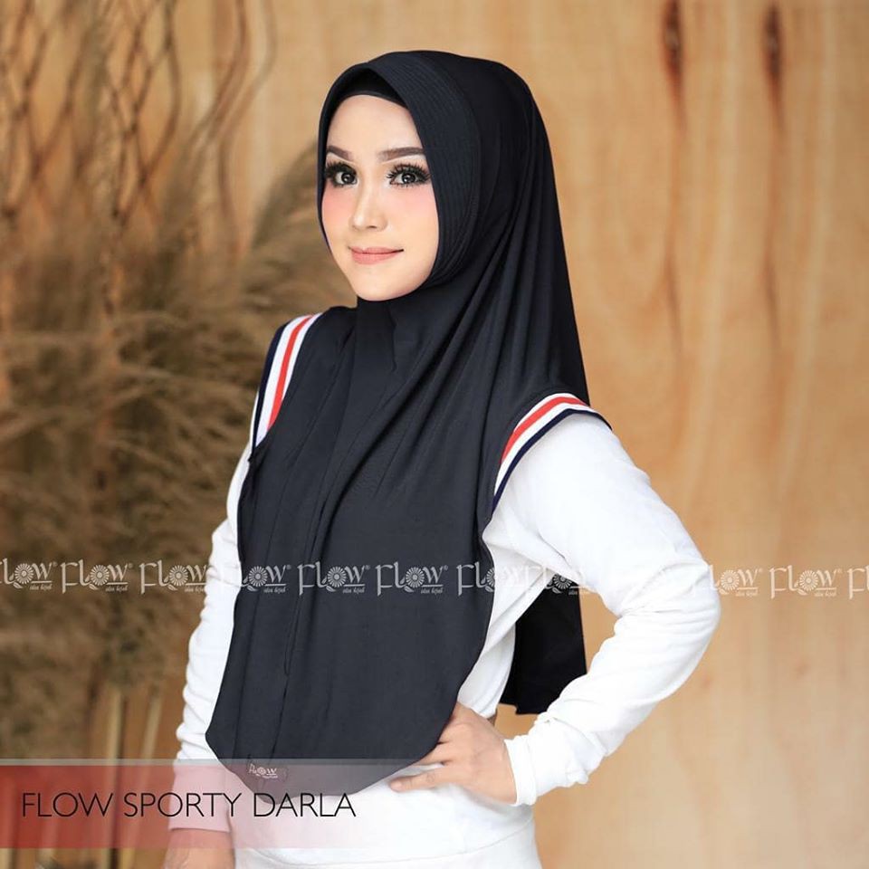 Jilbab Instan Sporty Darla Flow BY QOID-2