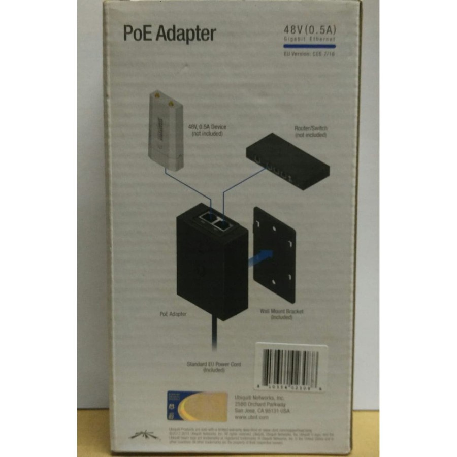 Adaptor Poe 48Volt 0,5A Gigabit Ethernet Ubiquiti