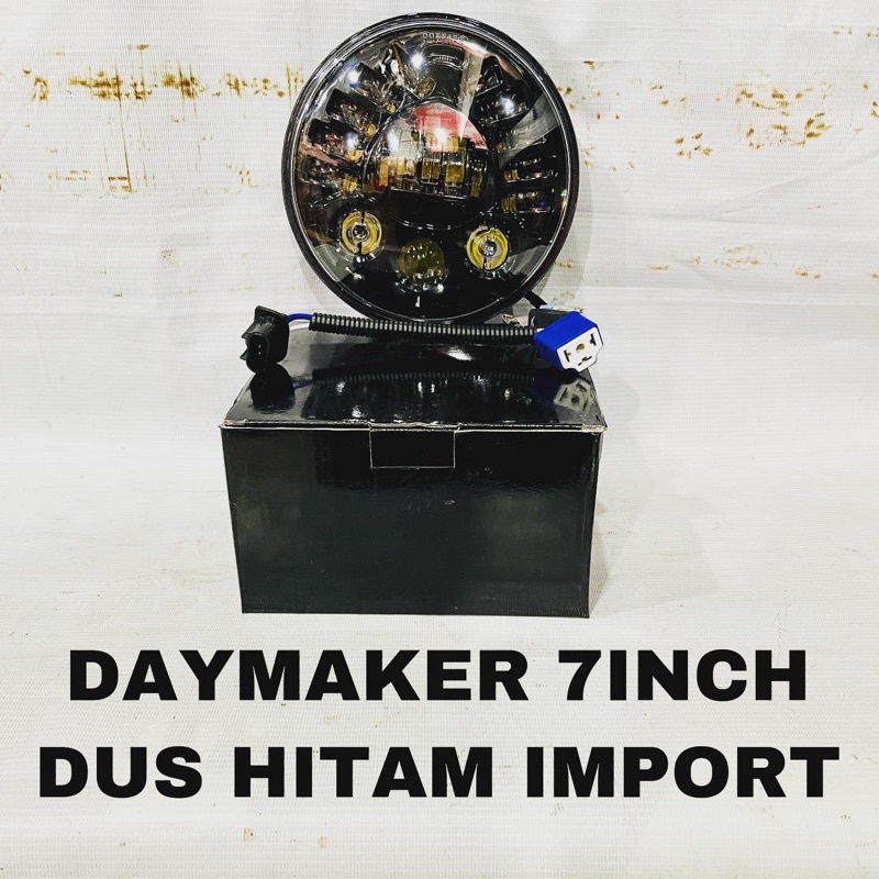 DAYMAKER 7INCH 19LED IMPORT DUS HITAM PNP MEGAPRO TIGER NINJA SCORPIO VIXION