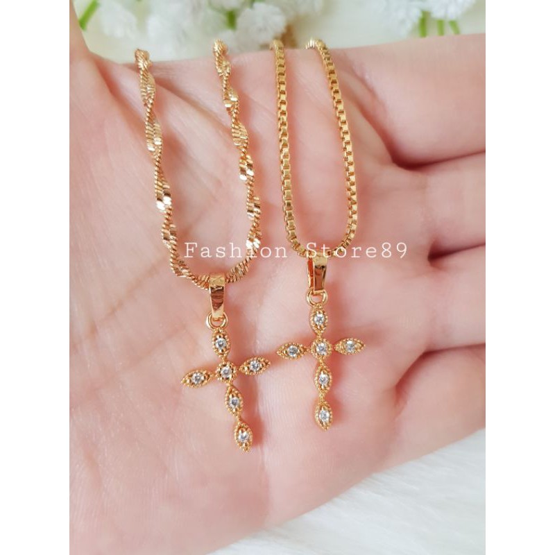 Ready kalung Fashion Salib Unik Replica Emas Xuping Yaxiya Bestseller kalung Rohani xuping