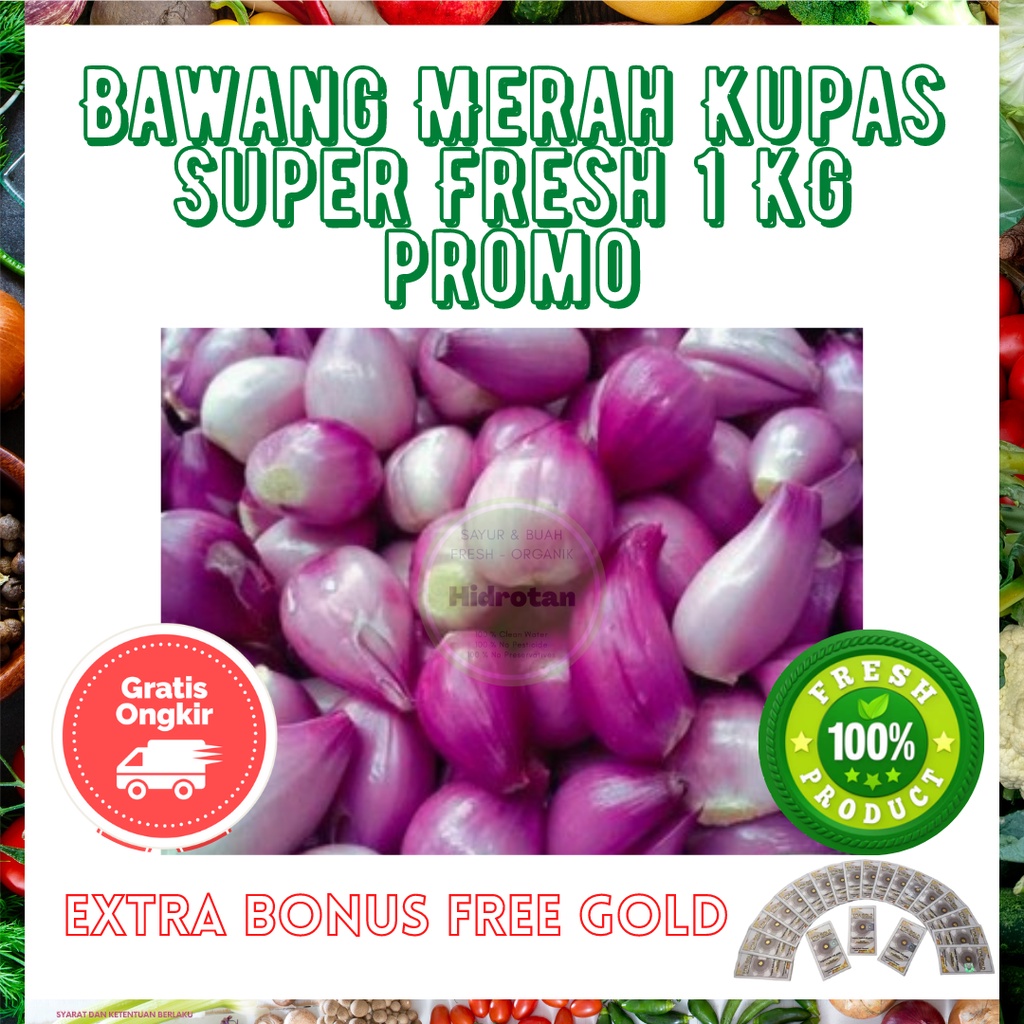 

Bawang Kupas Merah 1 kg - Sayuran Murah | Paket Makanan Segar | Sayur Combo Fresh - Promo Free Emas