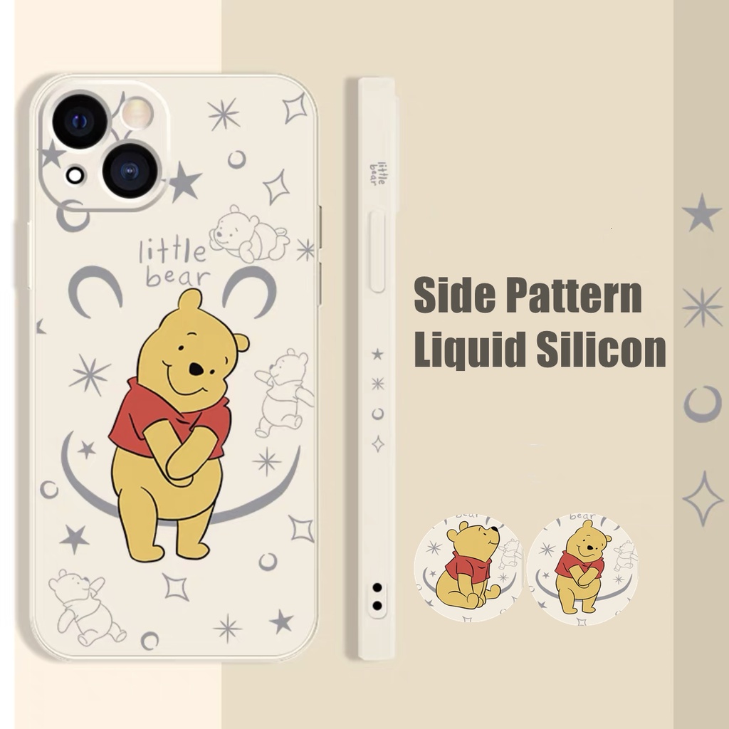 Soft Case Motif Kartun Beruang Pooh Untuk Iphone 13 12 11 Pro Max X Xs Max Xr 7 8 Plus Se2020