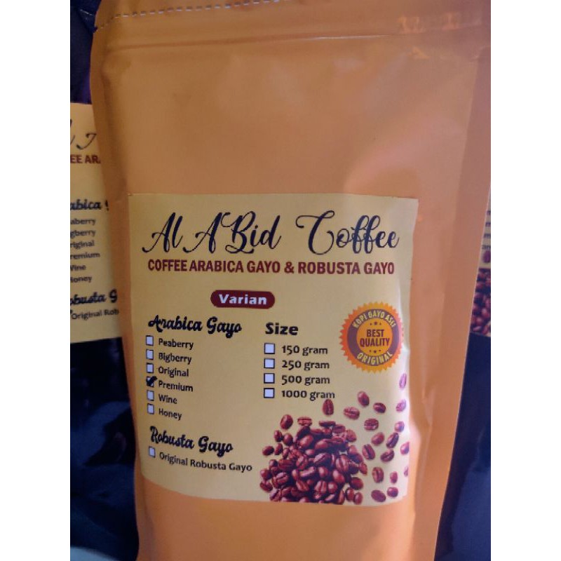 

kopi Gayo Al Abid arabica premium