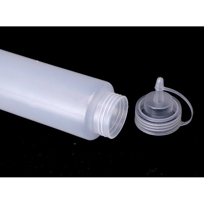 DS SS11 Botol Saos Dengan garis Dispenser Saus Plastik Mayonaise Kecap Cuka Minyak Dapur