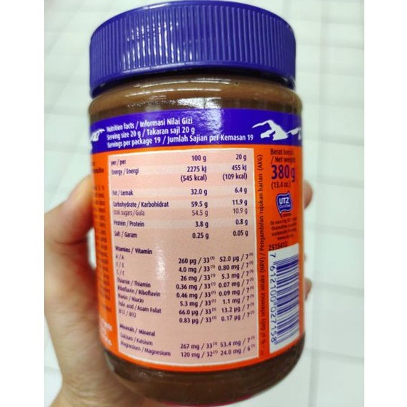 Ovomaltine Crunchy Cream Bread Spread with Malted Crunchy Pieces &amp; Cocoa 380g