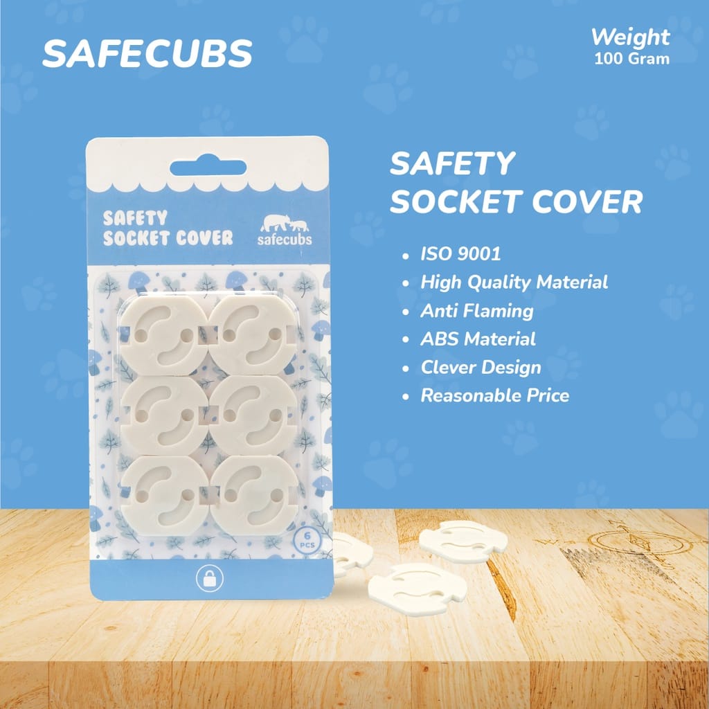 Safety socket cover pelindung stop kontak colokan listrik Safecubs