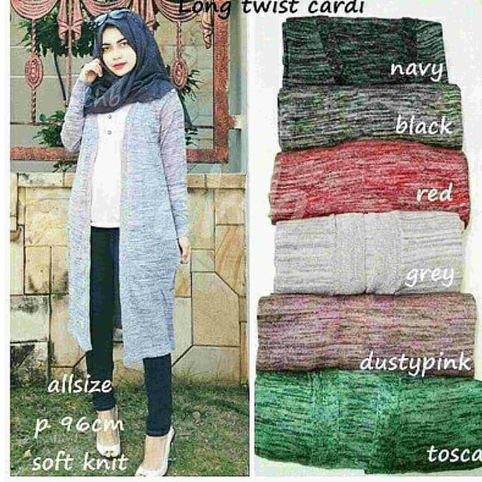 Long Cardy Rajut/ Long Twist Cardy/ Cardigan Sweater Rajut Wanita Outer Knited Pusatgrosir_solo