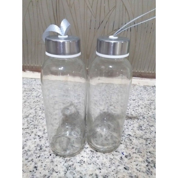 Botol minum kaca bening, tumbler kaca bening